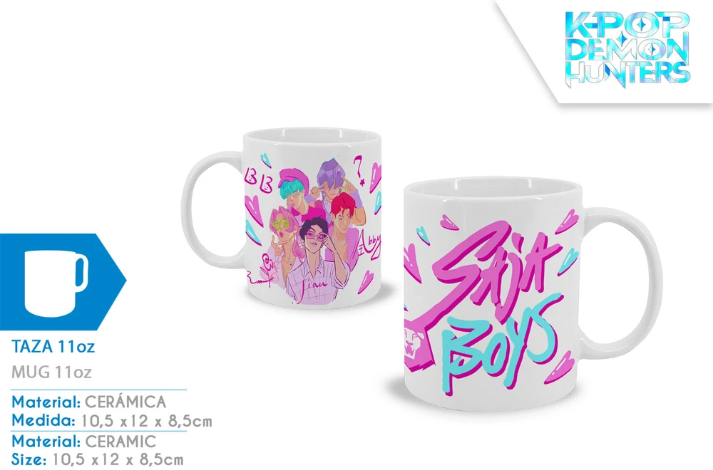 Kids Euroswan K-POP Demon Hunters "Saja Boys" keramikinis puodelis (325ml)