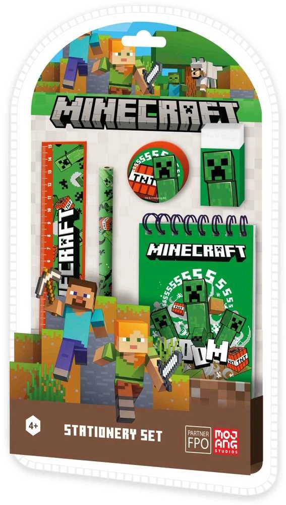 Vergionic Kids Euroswan - Priedai licencyjne Rinkinys mokyklinės prekės 5 dalys | Minecraft