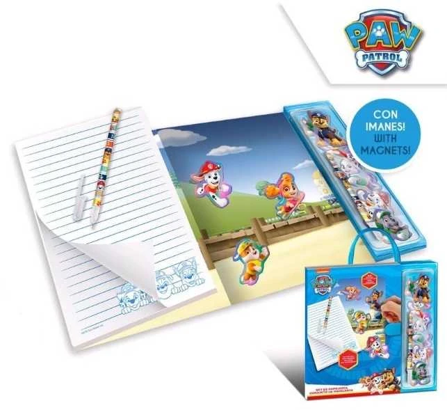Kids Euroswan - Akcesoria licencyjne PAW Patrol rašymo rinkinys su pieštuku ir magnetais