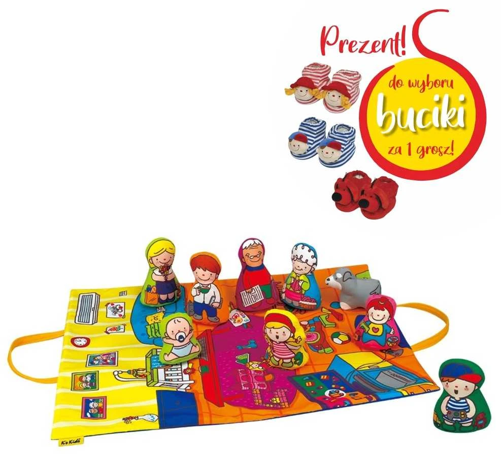 K's Kids žaidimų kilimėlis su žaislais – šeimai
