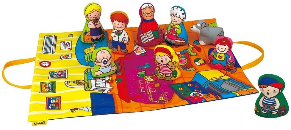 K's Kids žaidimų kilimėlis su žaislais – šeimai