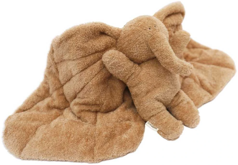 Membantu Kūdikio stabilizatorius, svertinis pliušinis žaislas - dramblys, rudas 2kg