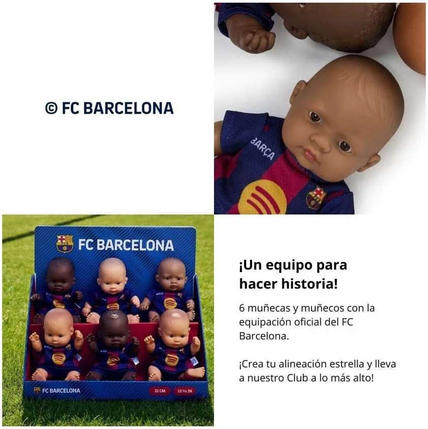 Miniland Barcelona Real Lėlė FC Barcelona chłopiec Latynos - 21 cm