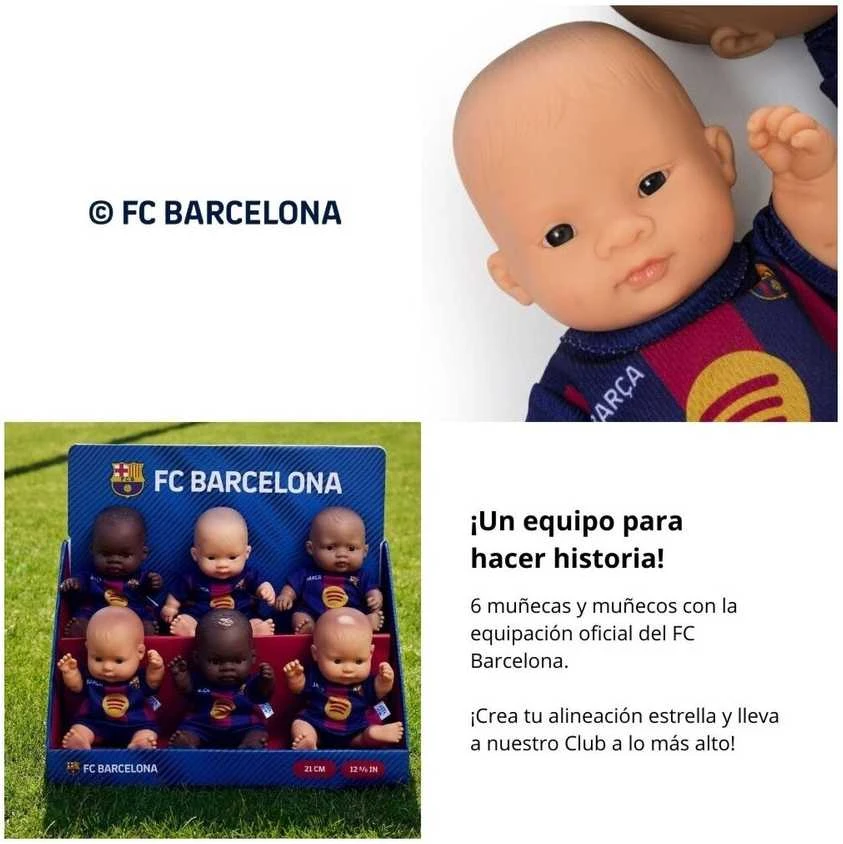 Miniland Barcelona Real FC Barcelona lėlė Azijos mergaitė - 21 cm