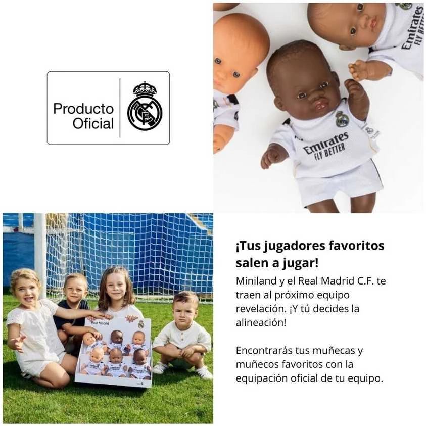 Miniland Barcelona Real Lėlė Madrido Real Afrikos berniukas - 21 cm