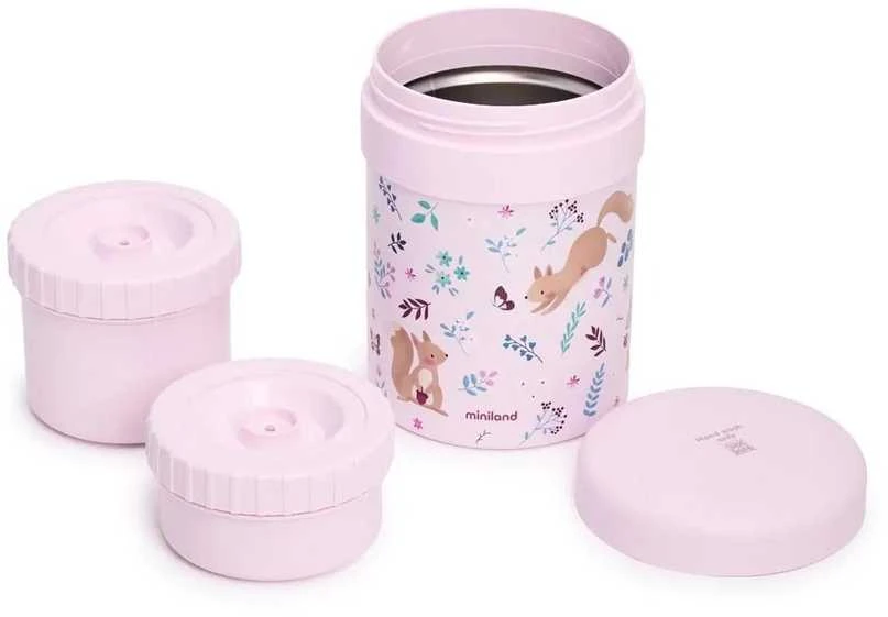 Miniland Dreamland Crvsh Maisto termosas su 2 sandariais indeliais po 700 ml - Voverėms