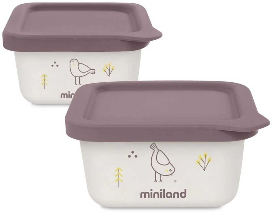 „Miniland Eco Friendly“ ekologiški sandarūs indeliai 2 x 400 ml – Vištiena