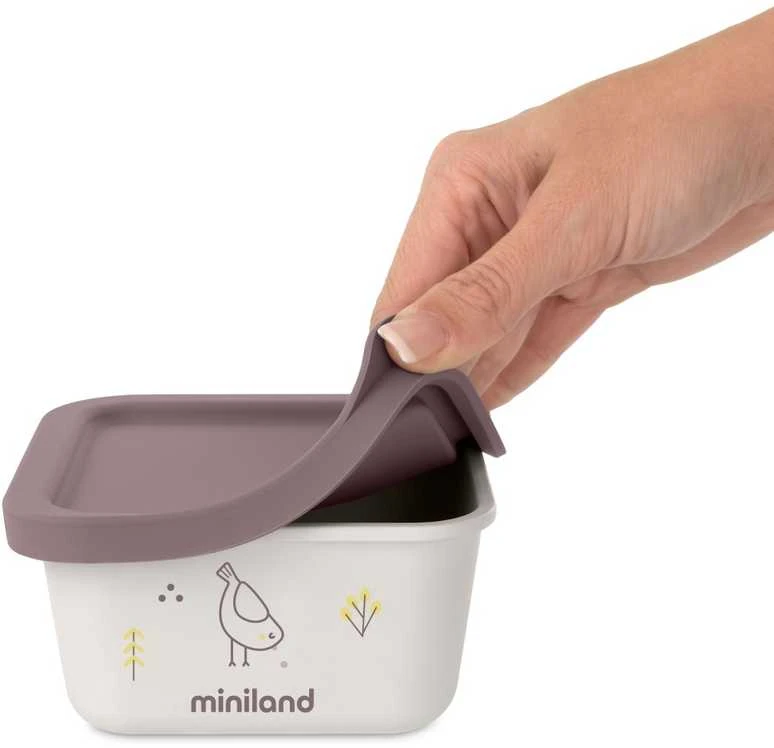 „Miniland Eco Friendly“ ekologiški sandarūs indeliai 2 x 400 ml – Vištiena