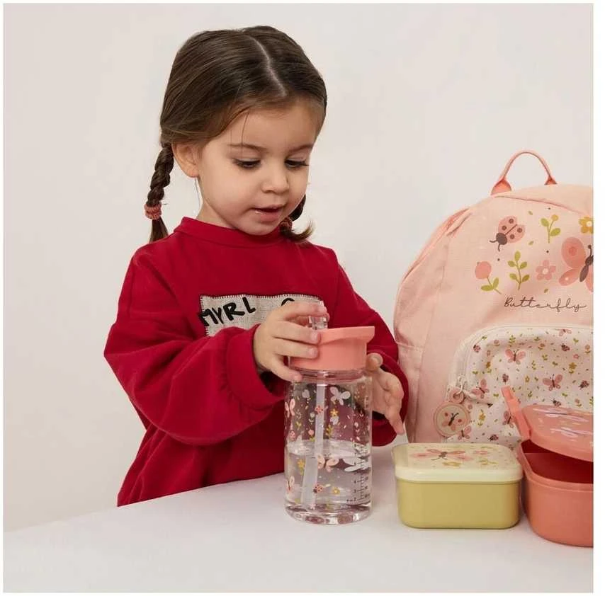 Miniland gertuve 450ml su drugeliais mergytes rankose