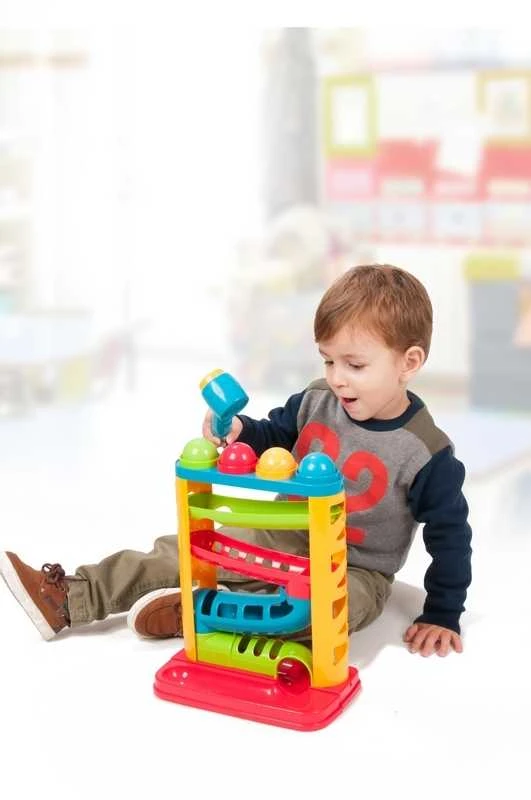 „Miniland Educational Toys“ spalvinga čiuožykla su kamuoliukais