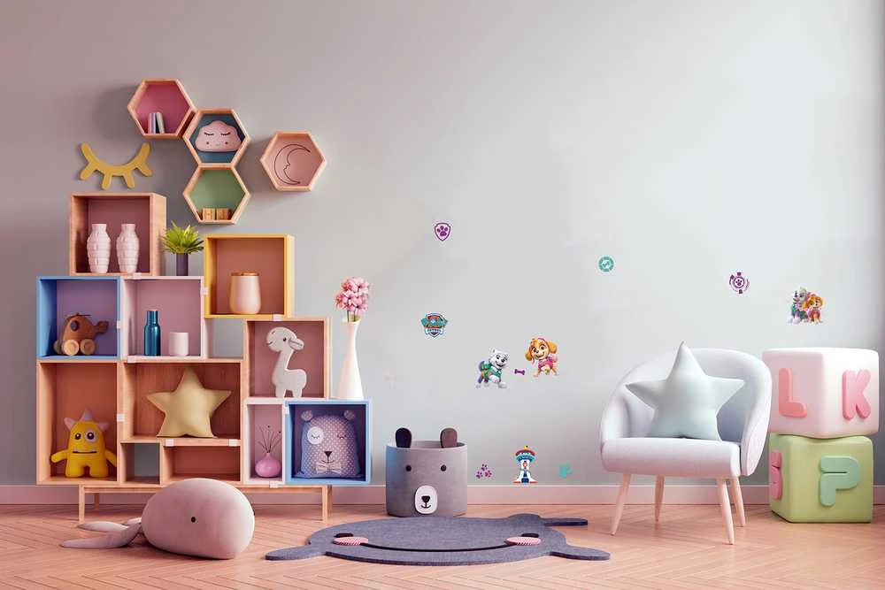 Nickelodeon Dekoracje Nickelodeon Decorations Paw Patrol sienų dekoracijos, kompozicija - Skye, Everest / FOAM