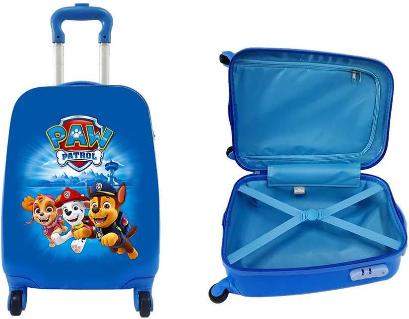 Nickelodeon PAW Patrol kelioninis lagaminas su ratukais vaikams | Mėlynas