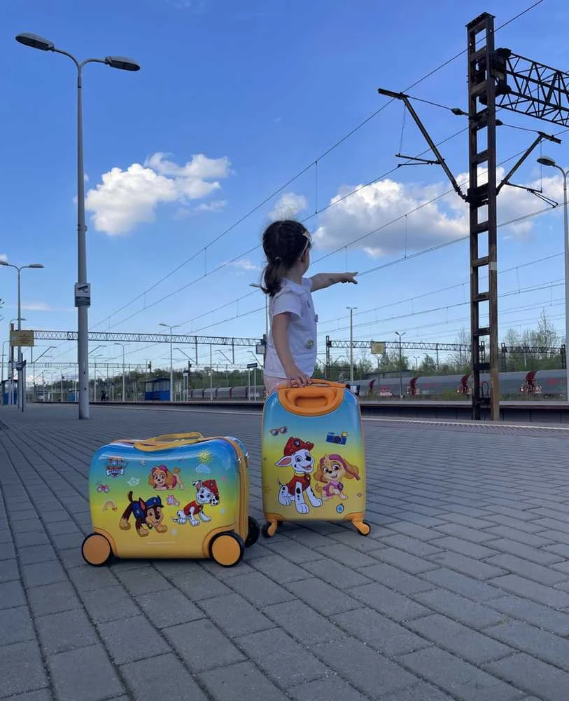 Nickelodeon PAW Patrol kelioninis lagaminas su ratukais vaikams | Geltonas