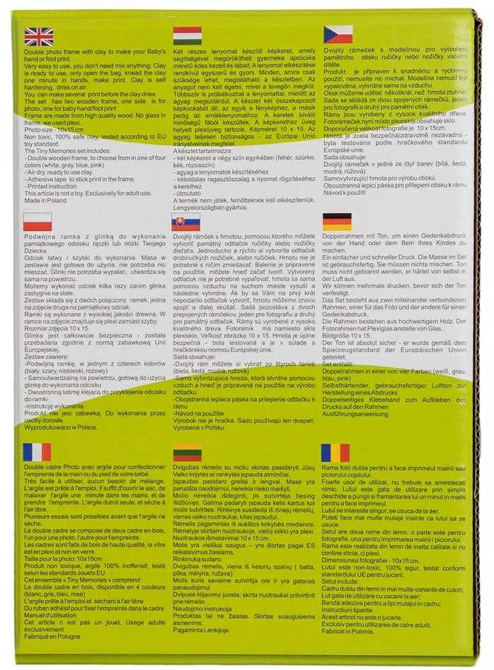 Nuotraukų rėmelis Odcisk Bobasa Ramka Opera-Tech Tiny Memories Ramka su Glinką - Baltas