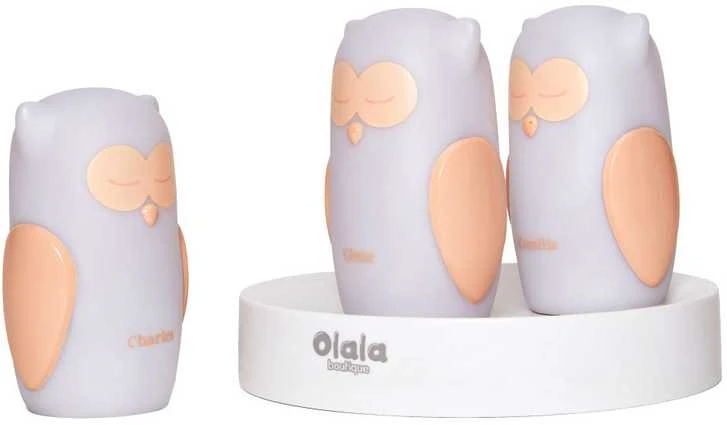 Olala Boutique 3 LED lovos lempų rinkinys „Olala“ - pelėda, lengvas kelias