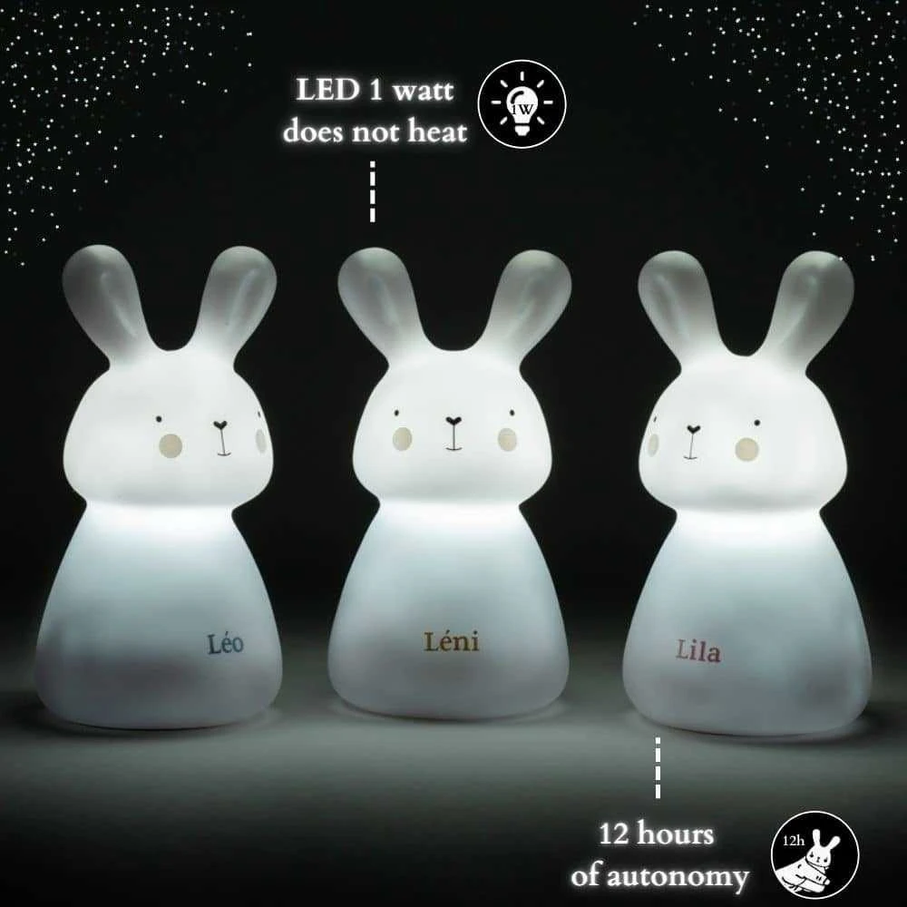 Olala Boutique 3 LED lovos lempų rinkinys „Olala“ - zuikis, lengvas kelias