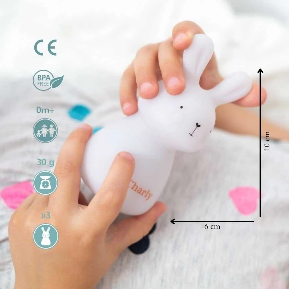 Olala Boutique 3 LED lovos lempų rinkinys „Olala“ - zuikis, lengvas kelias