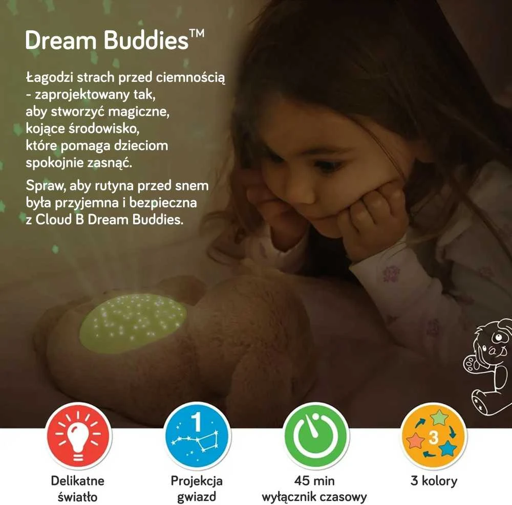 Interaktyvus žaislas Cloud B Dream Buddies vienaragis Ella, šviesiai rožinės spalvos