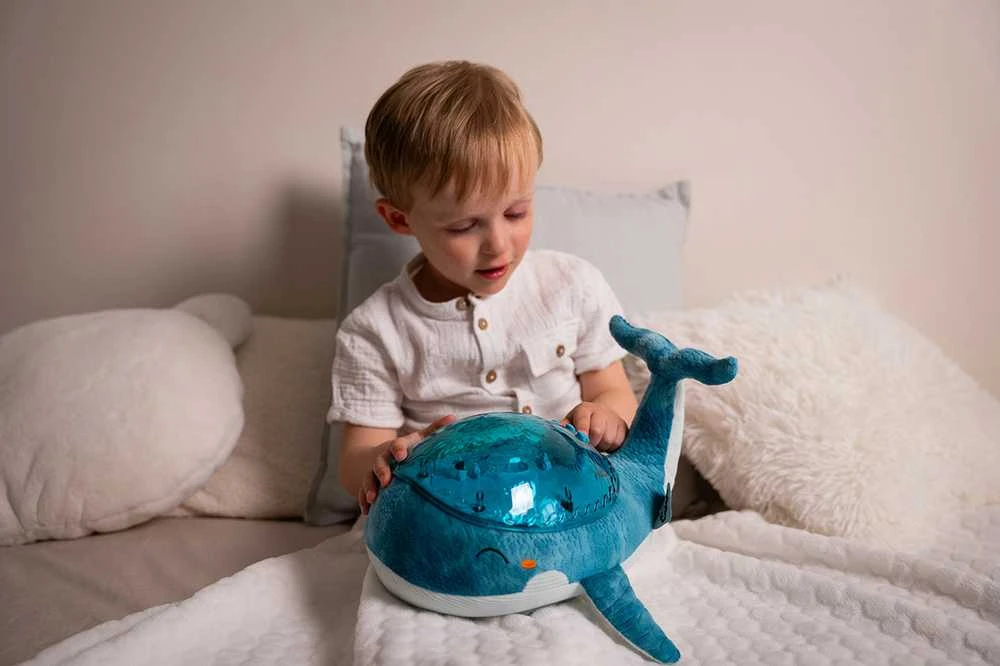 Projektorius su pozytywką - Wieloryb mėlyna ECO - Cloud b® Tranquil Whale™
