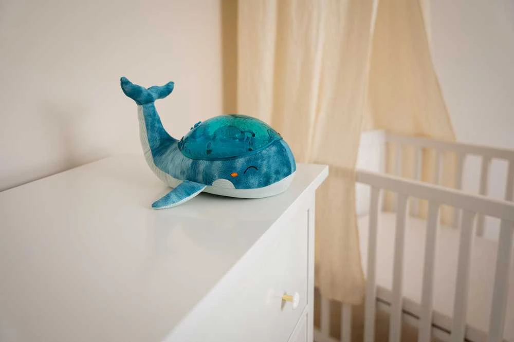 Projektorius su pozytywką - Wieloryb mėlyna ECO - Cloud b® Tranquil Whale™