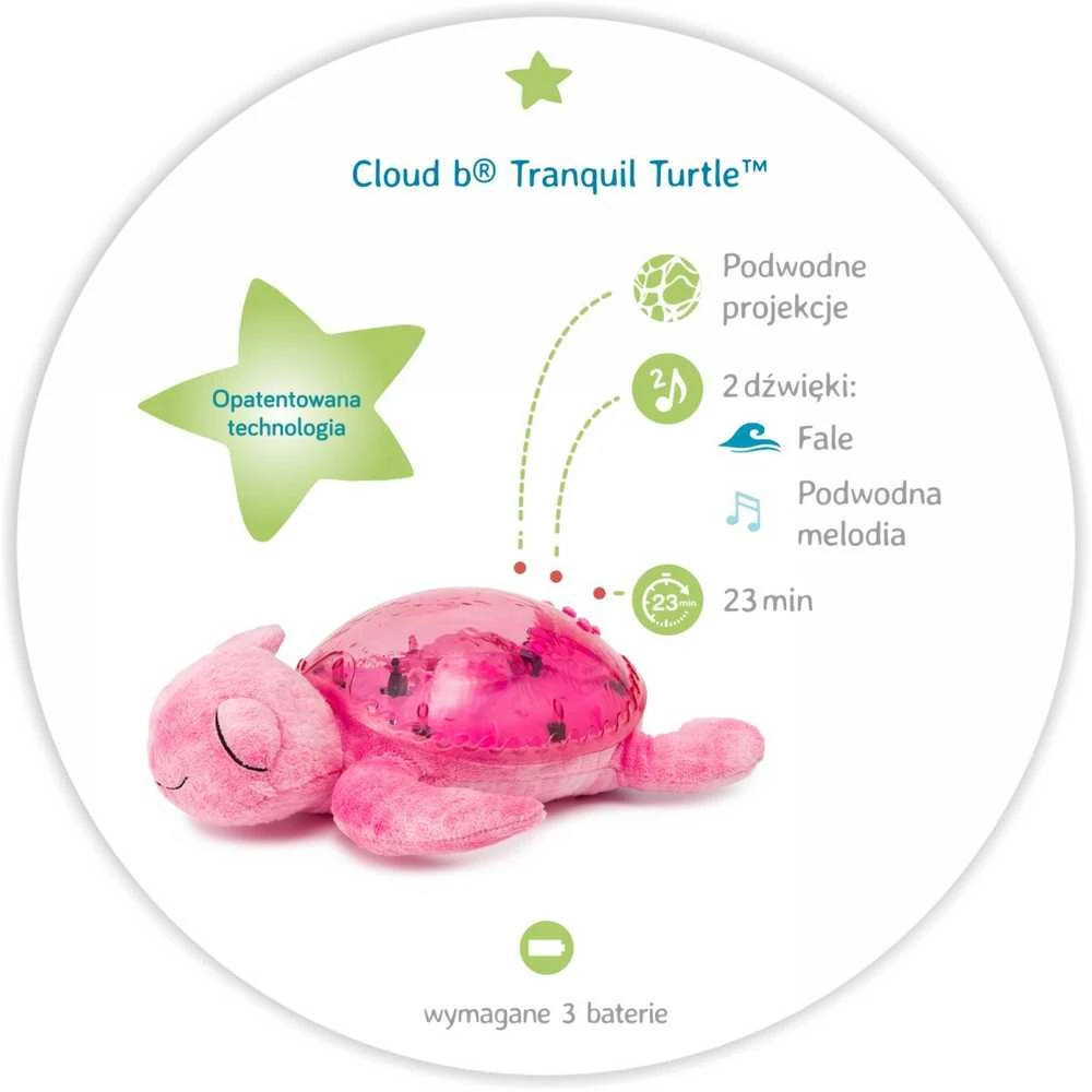 Cloud B Debesis b Ramus vėžlys Żółw Dodwodny rožinis