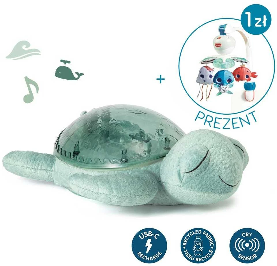 Cloud B migdukas projektorius su garsais Tranquil Turtle, žalios spalvos