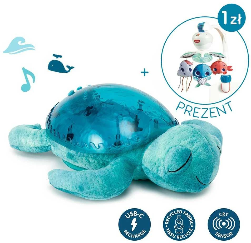 Cloud B migdukas projektorius su garsais Tranquil Turtle, mėlynos spalvos