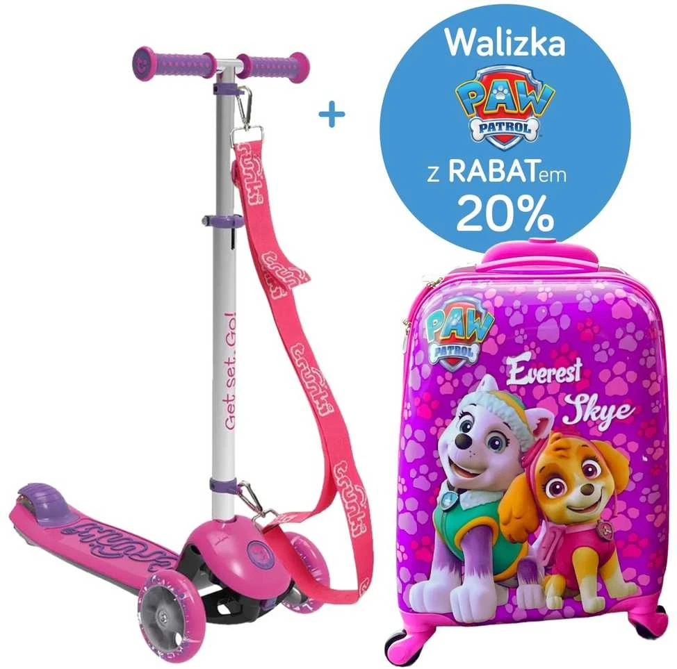 TRUNKI TRU-SCL-EU-ZZ-02 Trunki sulankstomas paspirtukas - rožinis, didelis