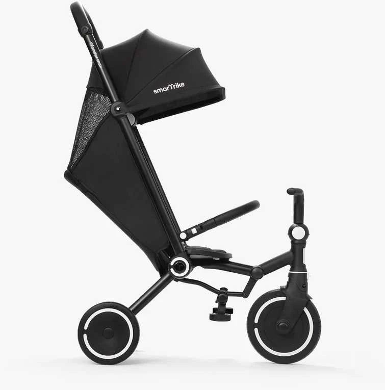 Smartrike Dviratukas su funkcija wózka - Wonder MAX - juodas / juoda