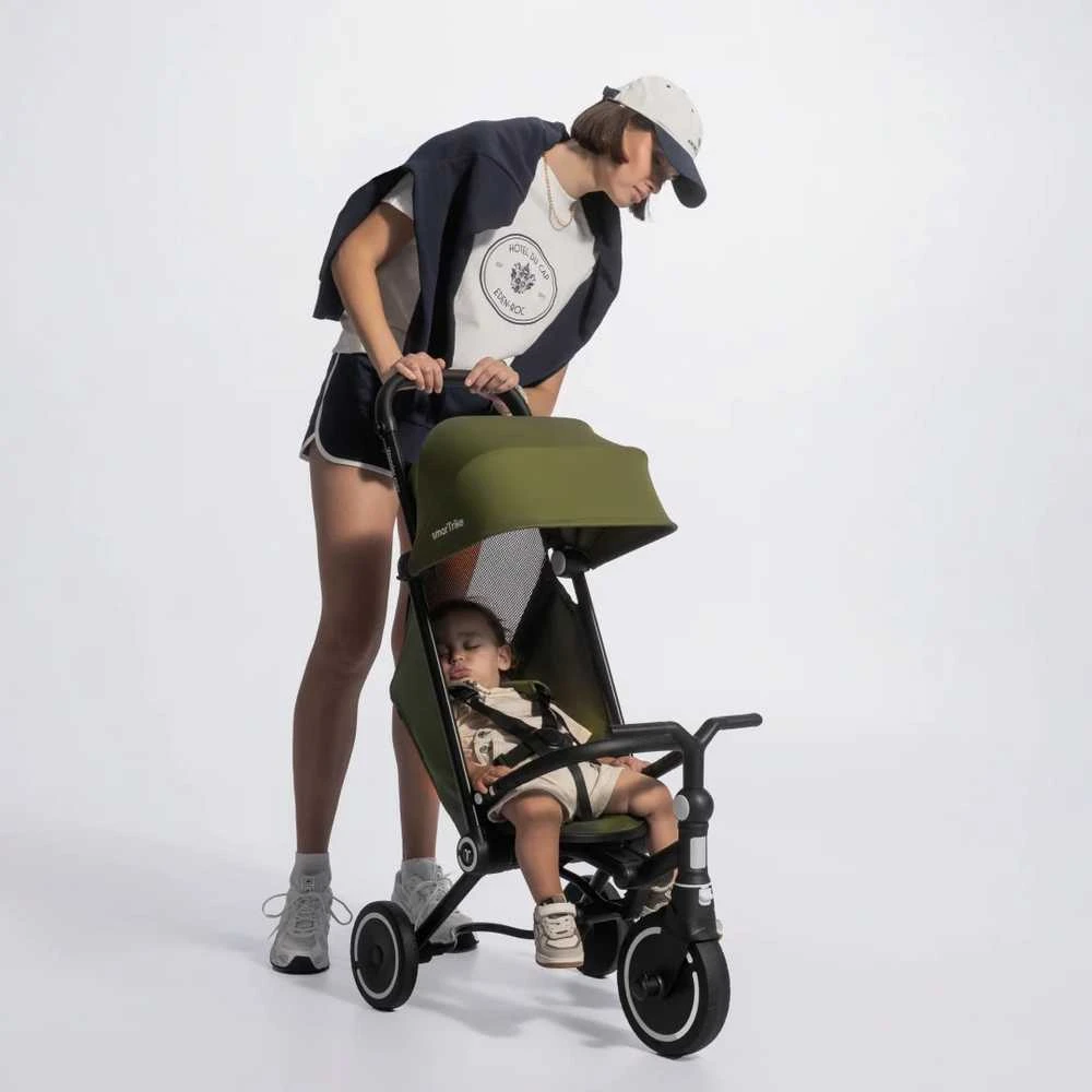 Smartrike Dviratis su vežimėlio funkcija - Wonder MAX - šalavijų spalvos