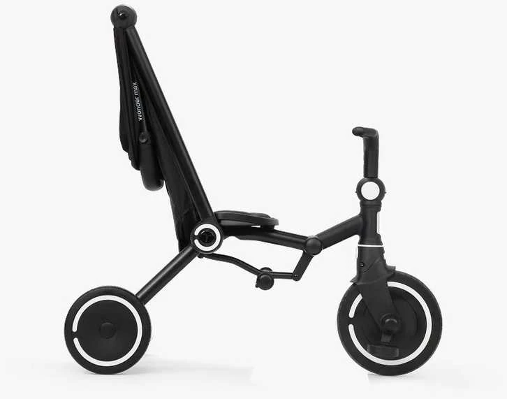 Smartrike Dviratukas su funkcija wózka - Wonder MAX - juodas / juoda