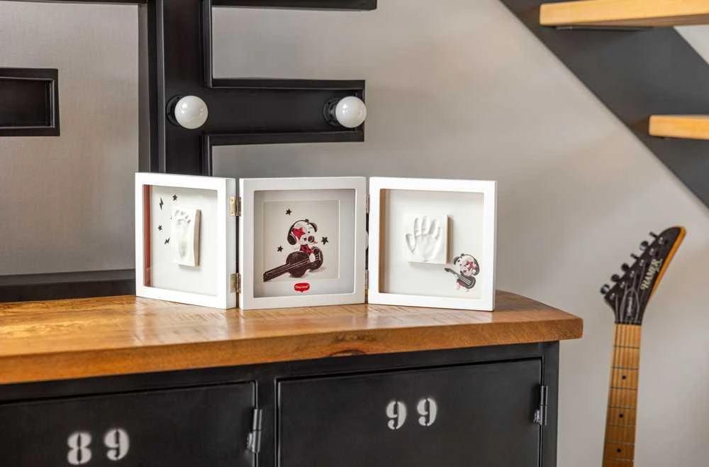 Tiny Love dvigubo rėmelio kūdikio pėdučių/rankų atspaudų rinkinys Baltas 3333166061