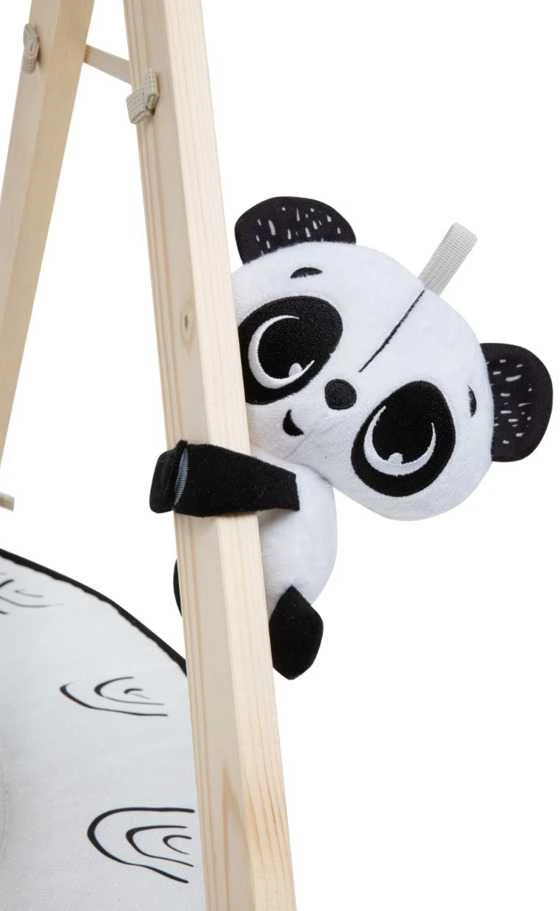 Tiny Love Decor Baby Gym Su mediniu stovu juoda-balta