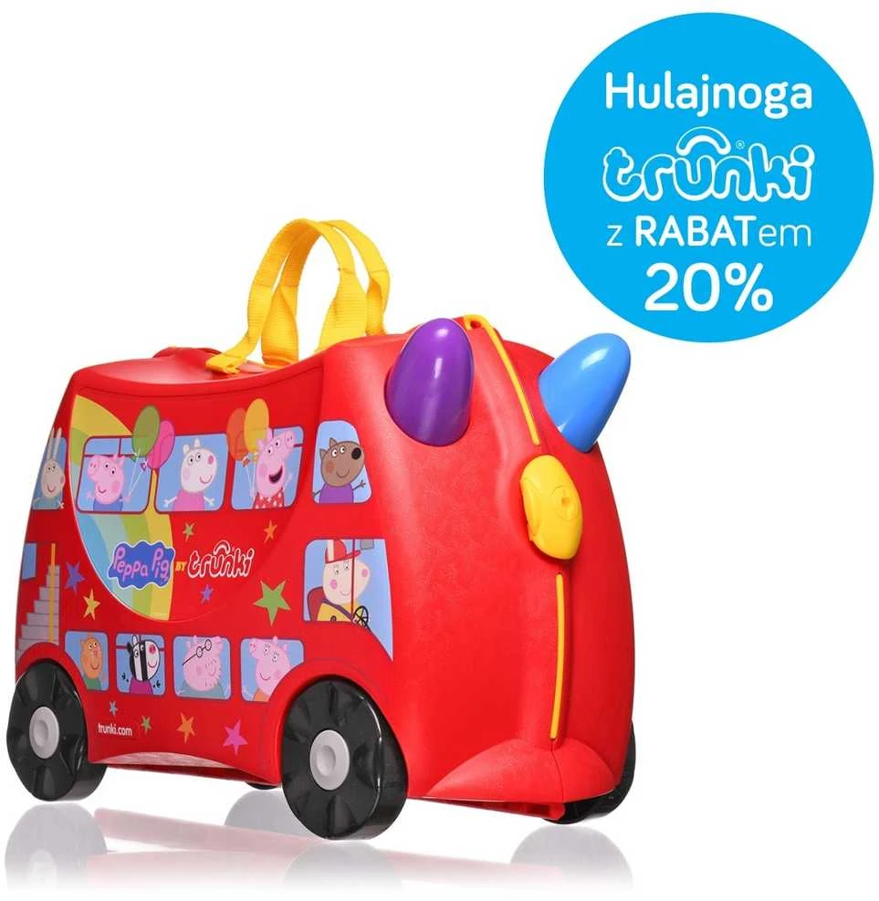 Vaikiškas lagaminas Trunki Peppa raudonas, TRU-0064