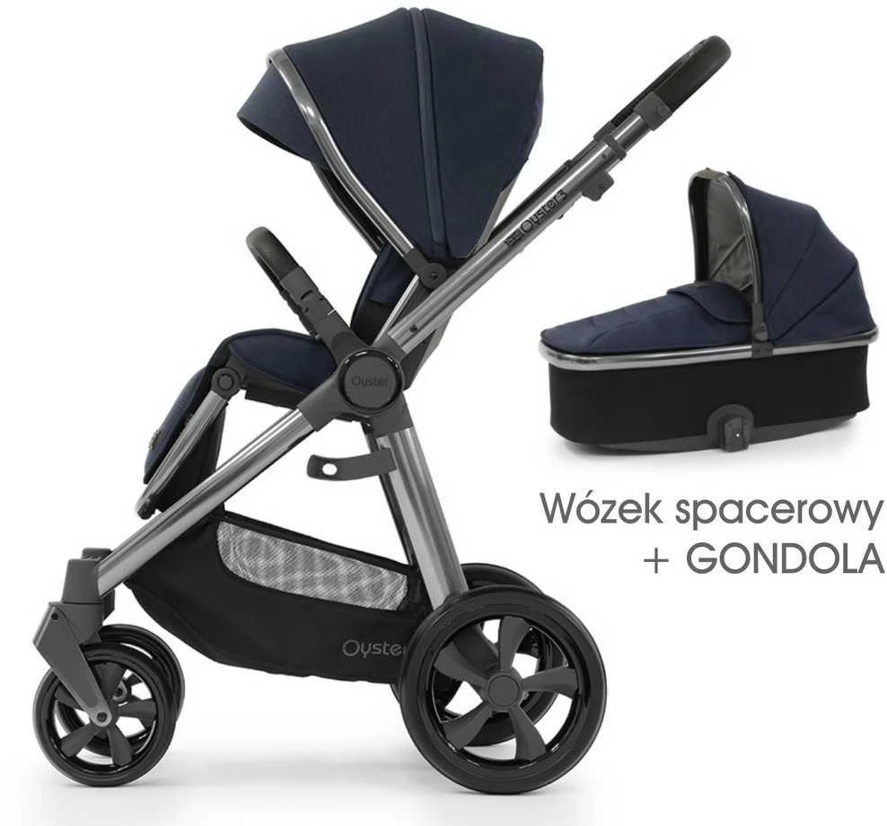 BabyStyle Oyster 3 stilingas vaikiškas vežimėlis | tamsiai mėlynos spalvos "Twilight"