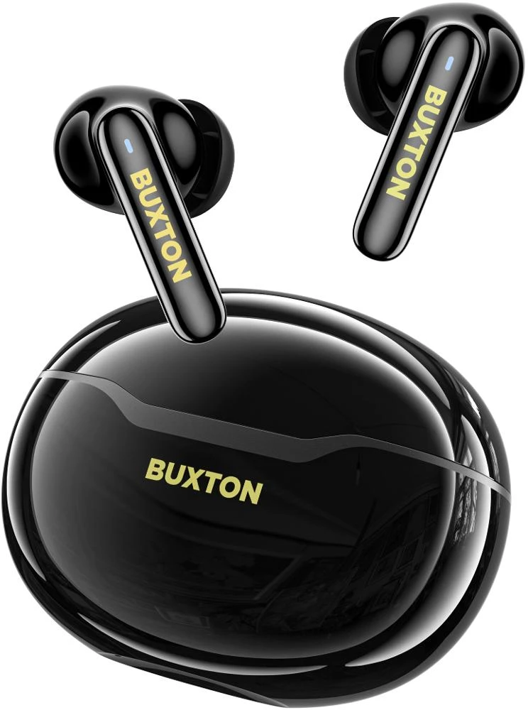 Buxton BTW 7200 Juodas Tuya - į ausis įkišamos belaidės ausinės with įkrovimo dėklas, juodas
