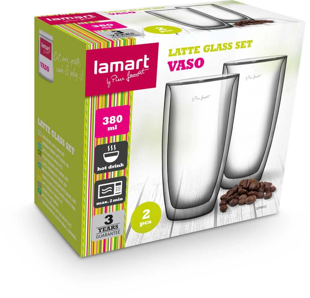 Lamart stiklinės su dvigubomis sienelėmis 2vnt 380ml,LT9011