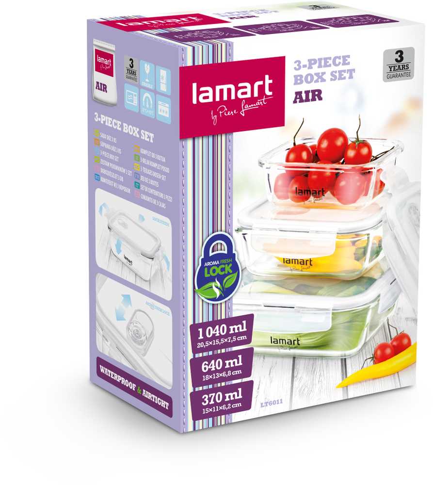 3 dalių dėžučių rinkinys Lamart LT6011