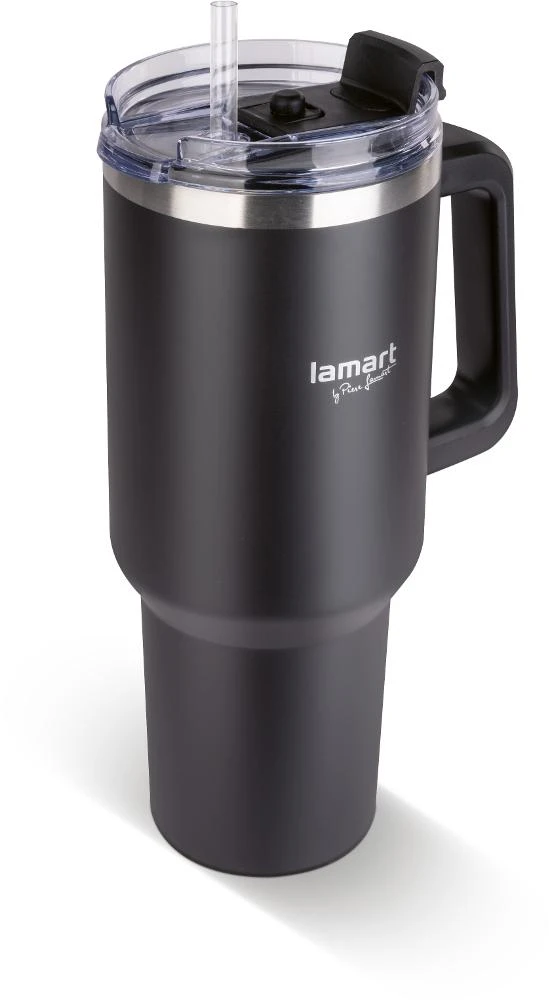 LT4088 KUBEK TER. Juodas 1,2L HUGE LAMART