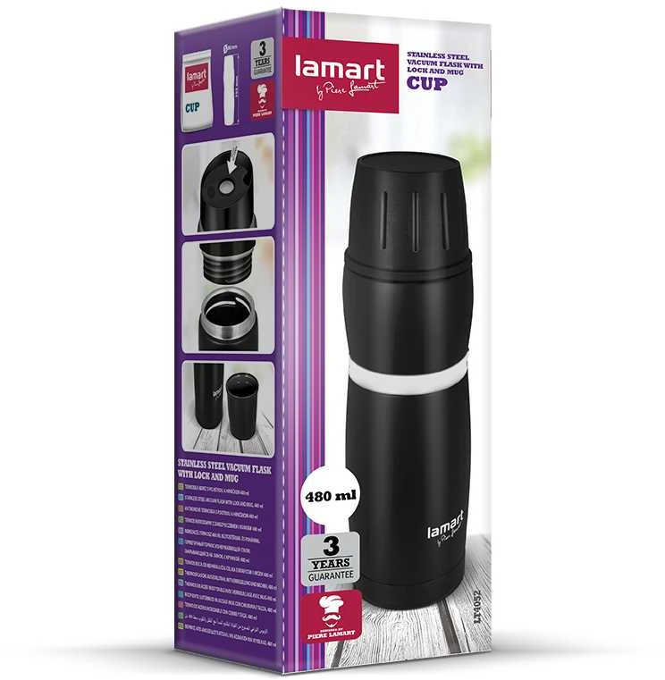 Lamart termosas 0,48L , juodas