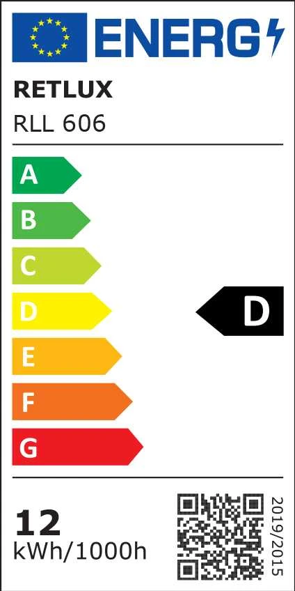 RLL 606 A60 E27 lemputė 12W WW D RETLUX