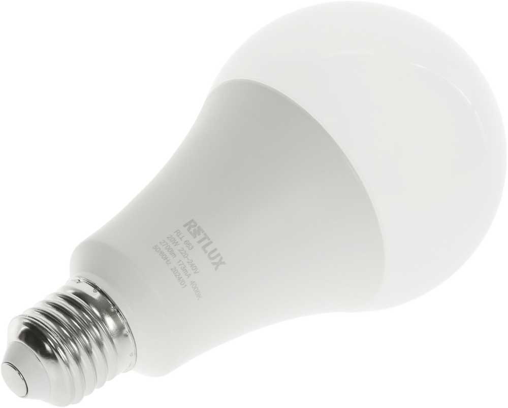 RLL 663 A80 E27 lemputė 20W CW D RETLUX