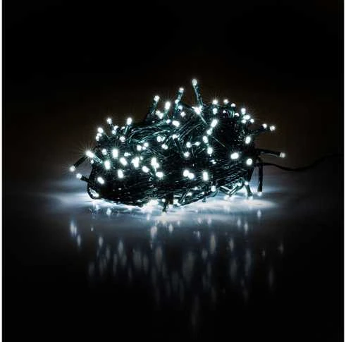 Kalėdų eglutės lemputės Retlux 200 LED šaltai balta