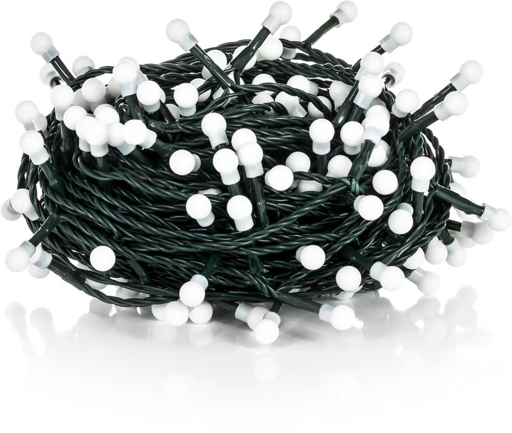 Kalėdų eglutės žiburiai Retlux 100 LED balta šalta