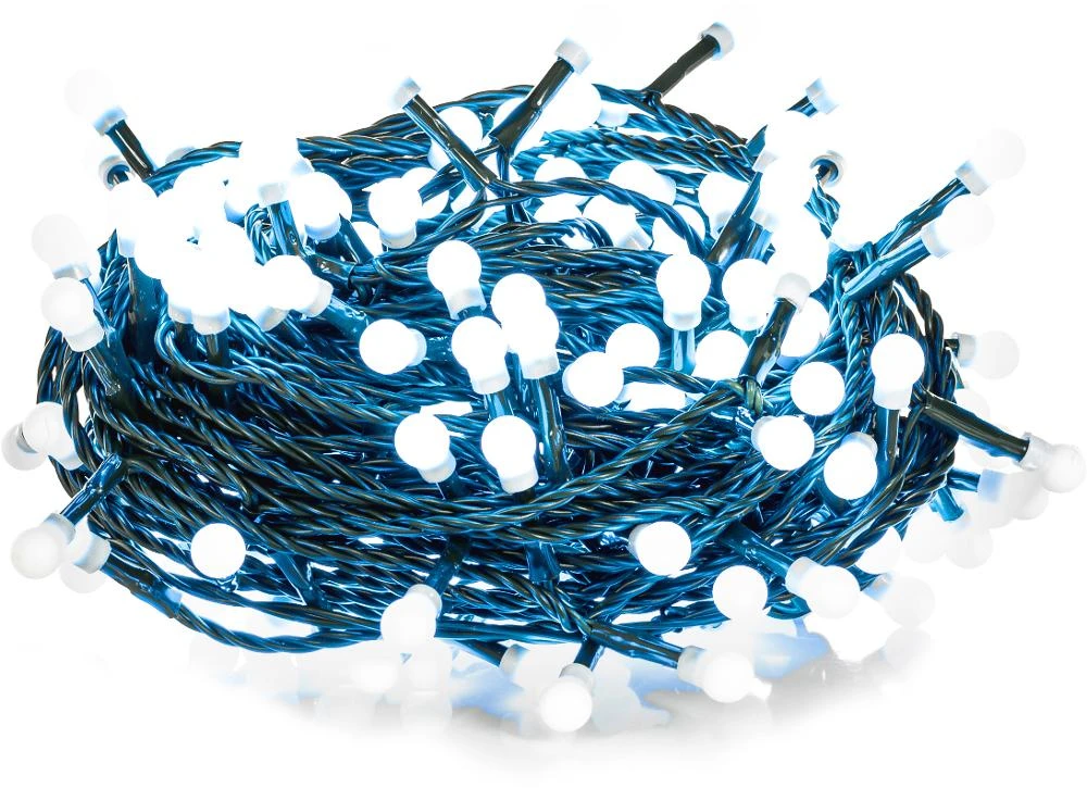 Kalėdų eglutės žiburiai Retlux 100 LED balta šalta