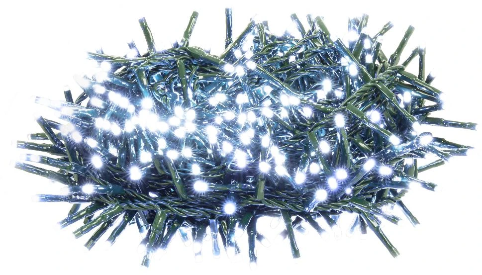 Kalėdų žiburiai Retlux 600 LED balta šalta