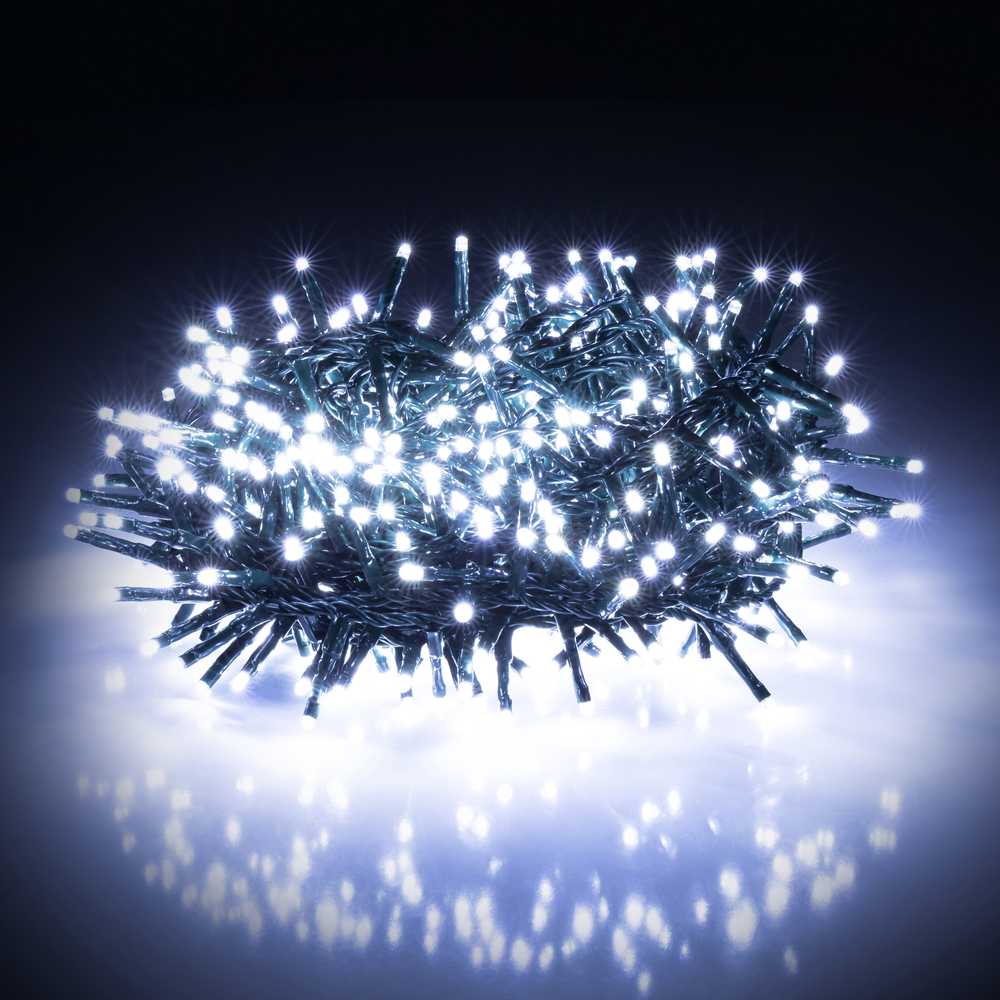 Kalėdų žiburiai Retlux 600 LED balta šalta