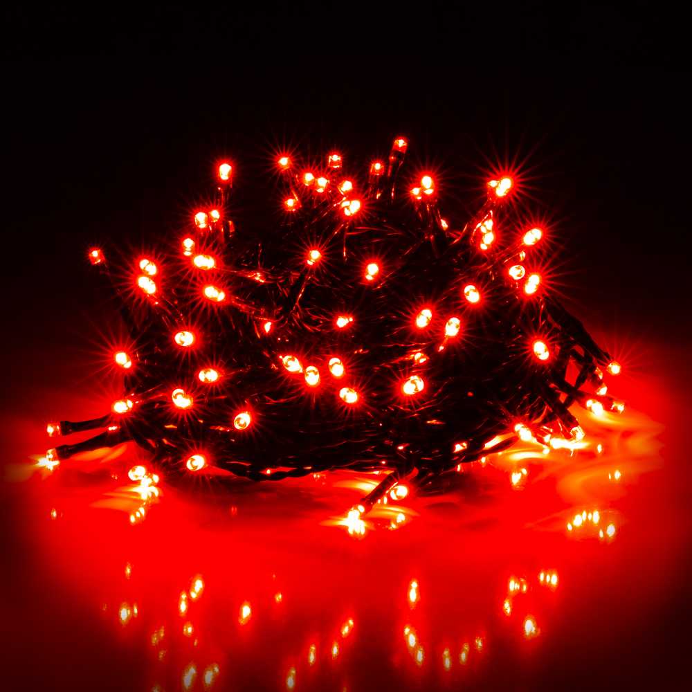 Kalėdų eglutės šviestuvai Retlux 150 LED raudoni