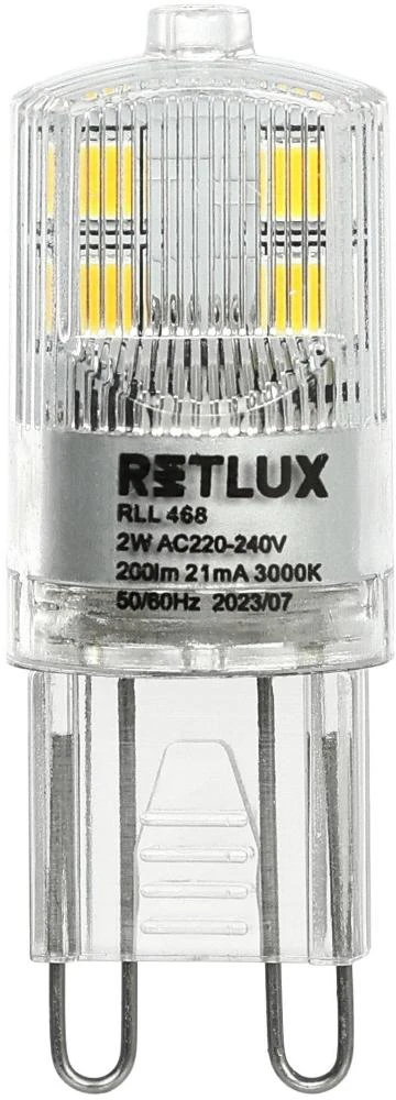 RLL 468 G9 2W LED mini šiltai balta RETLUX