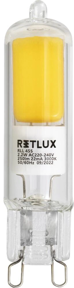 RLL 455 G9 COB 2,2 W LED lemputė WW RETLUX
